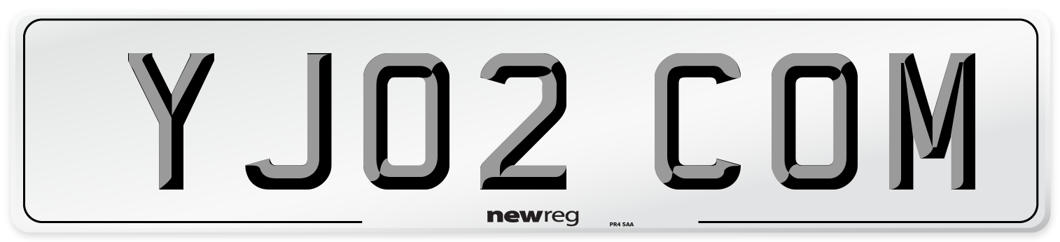 YJ02 COM Number Plate from New Reg